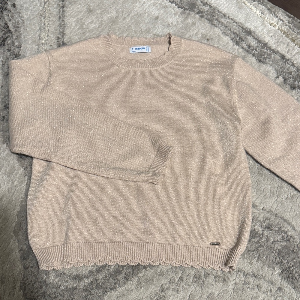 Mayoral Beige Knit Sweater